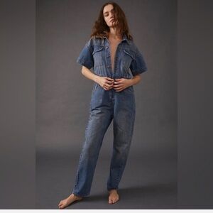 We The Free Blue Denim jumpsuit
